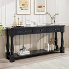 TREXM Console Table - 63" Long with Drawers & Shelf