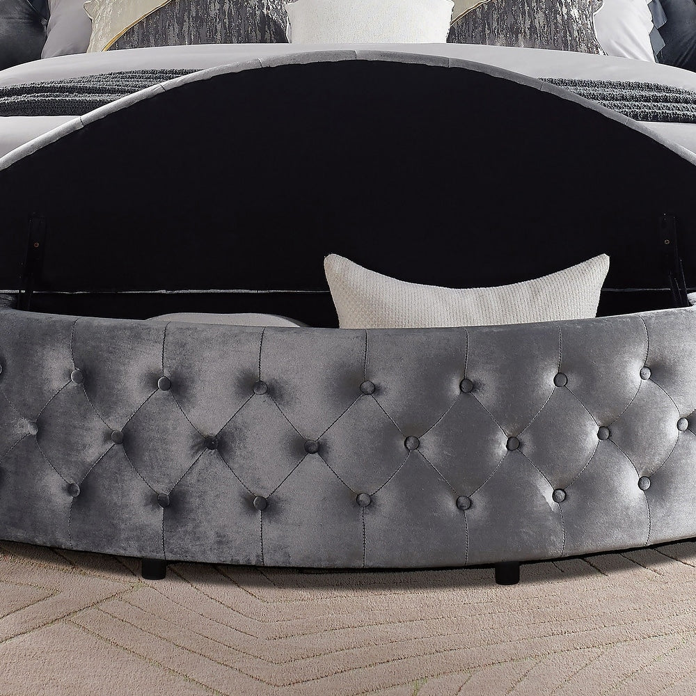 1pc Unique Round Glam Bed