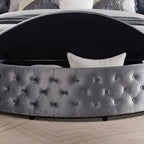 1pc Unique Round Glam Bed