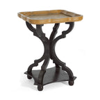 Natural and Black End Table