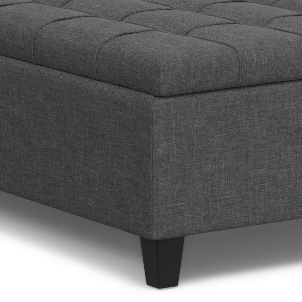 Harrison 40 Inch Wide Large Square Coffee Table Storage Ottoman