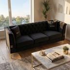 FX-P83-BK4 Contemporary Sofa with 2 Pillows