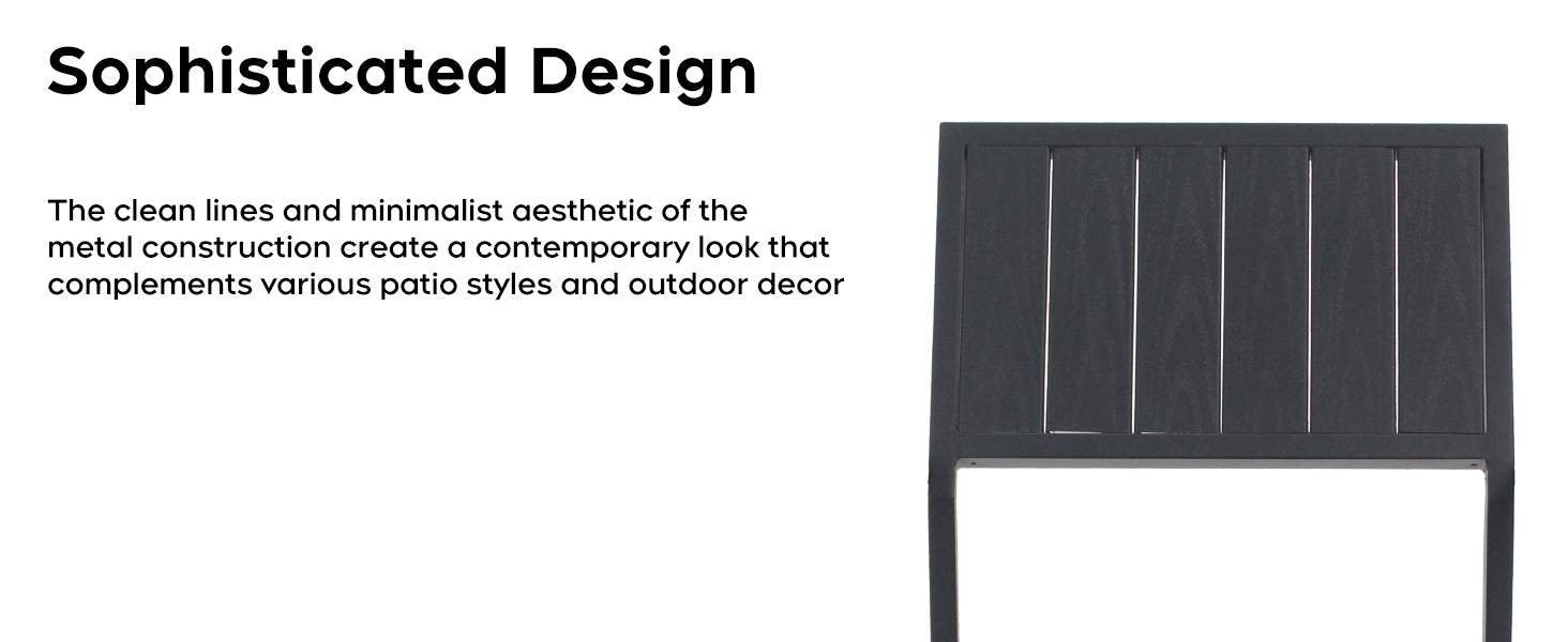 Modern Outdoor Indoor Metal Side Chair Set of 2