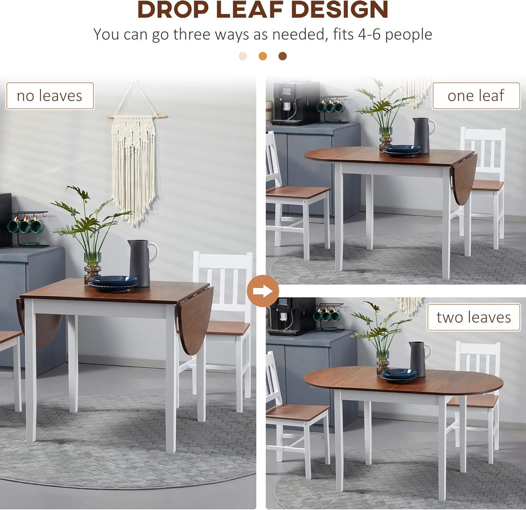 DFW Solid Wood Folding Dining Table