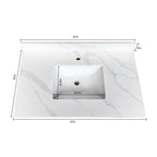 37-Inch Quartz Bathroom Vanity Top with Undermount Sink