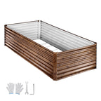 Galvanized Raised Garden Bed - 8 x 4 x 2 ft