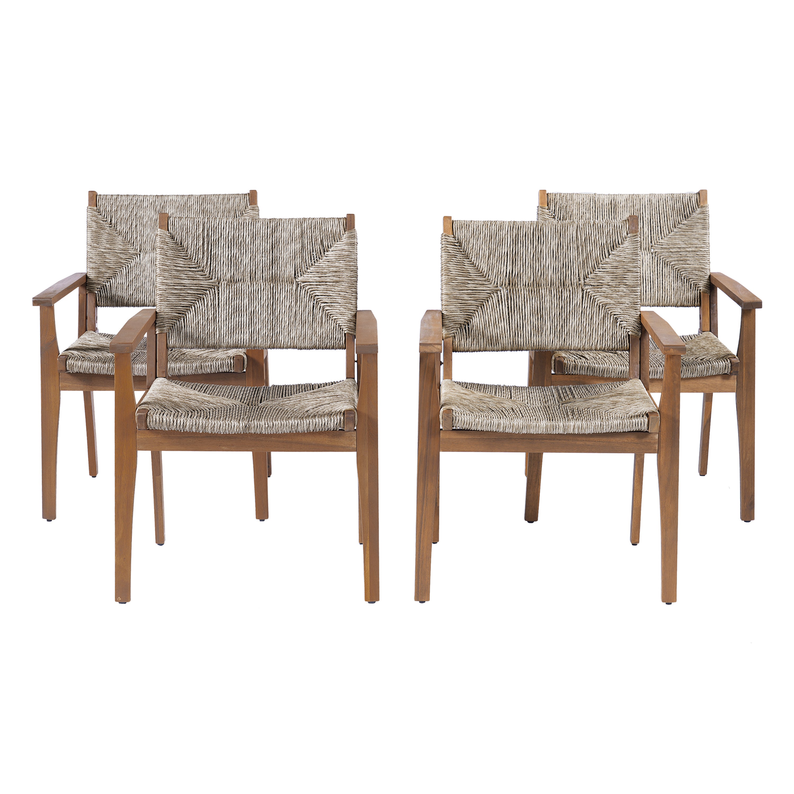 Durable Outdoor Dining Chair with Acacia Wood Frame