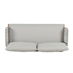 Lucca Outdoor Acacia Wood Rope Woven Sofa Sectional Set
