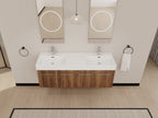 60 Inch Wall-Mounted Bathroom Vanity with Sink