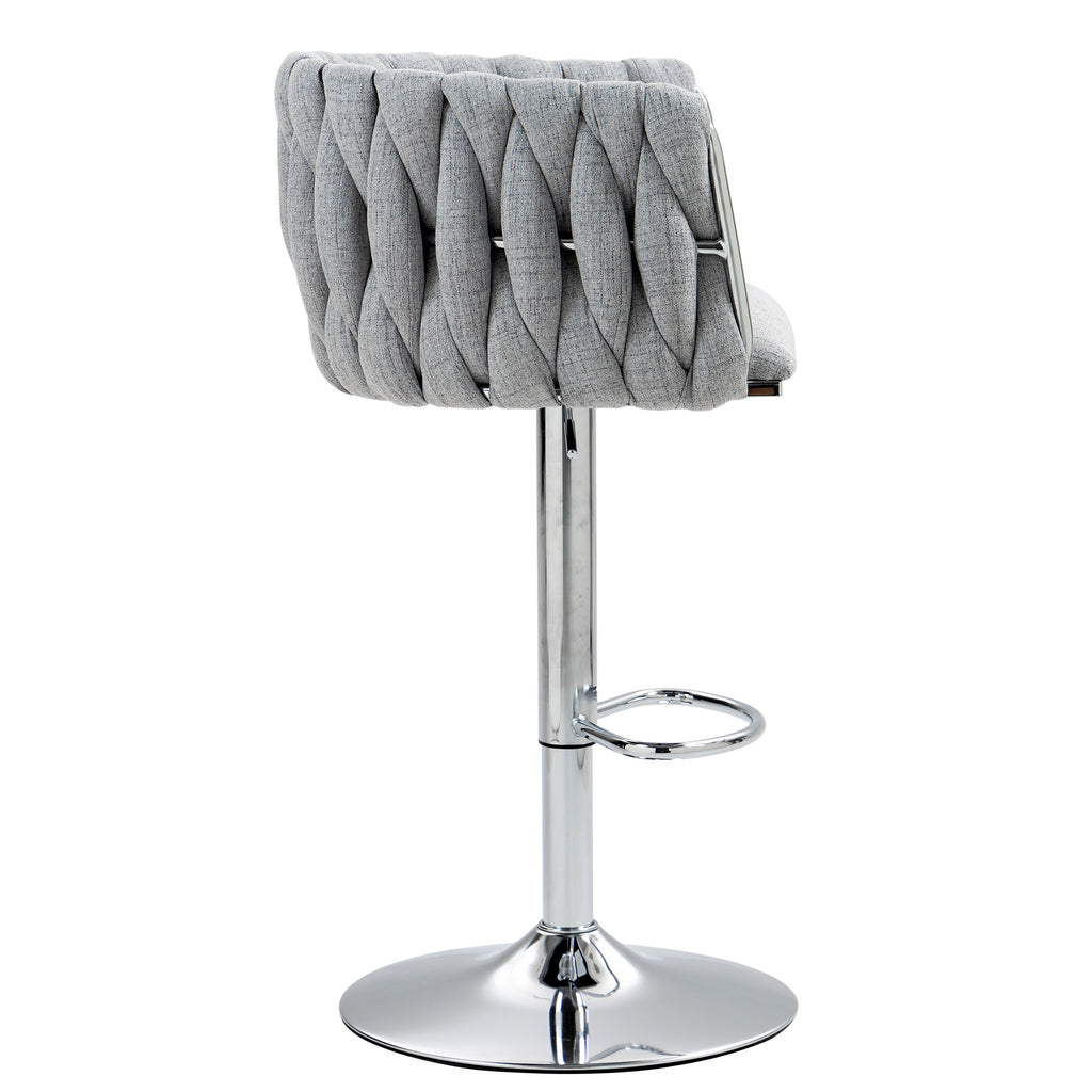 360° Fabric Cover Swivel Bar Stools Set of 2