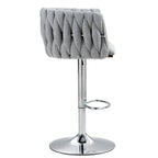 360° Fabric Cover Swivel Bar Stools Set of 2