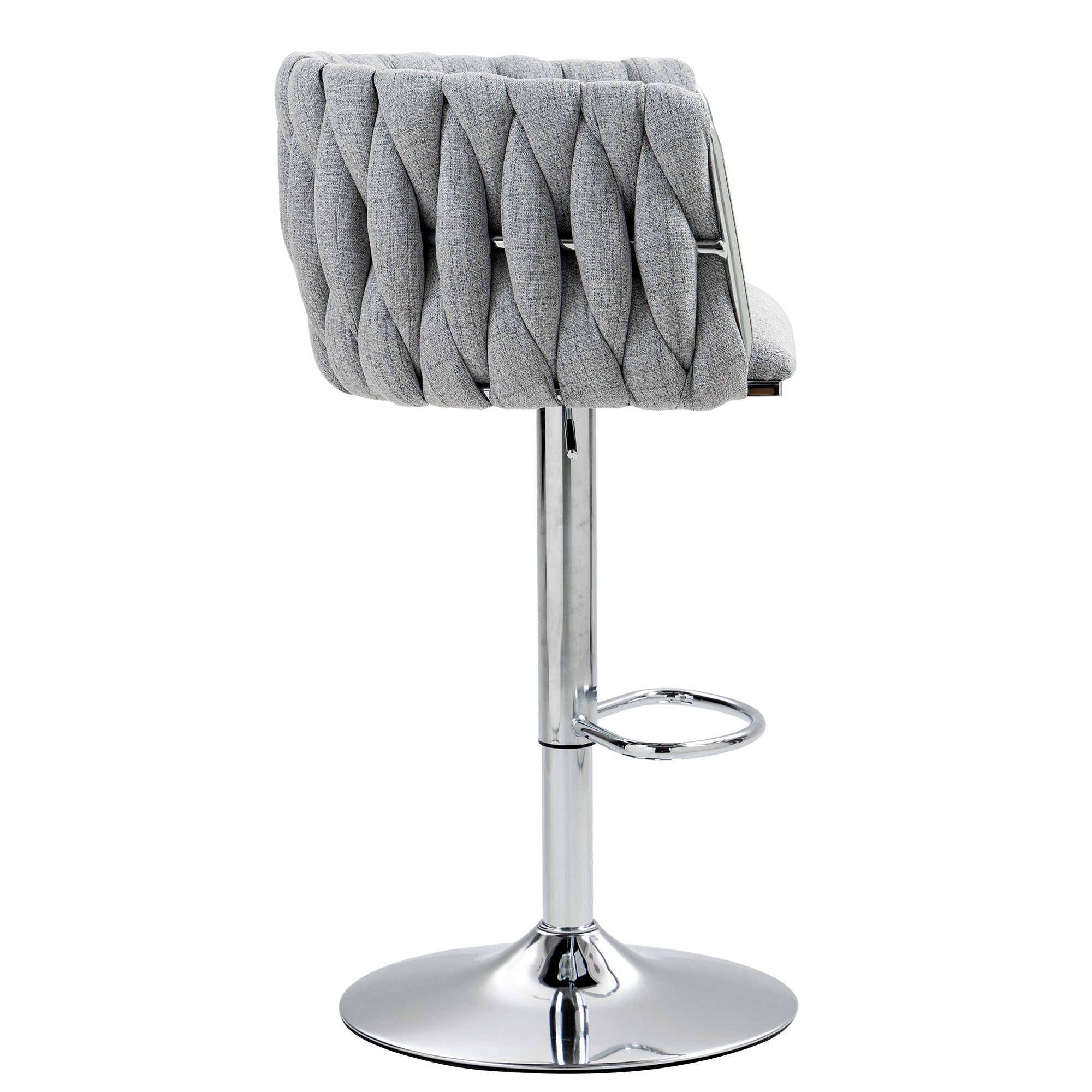 360° Fabric Cover Swivel Bar Stools Set of 2