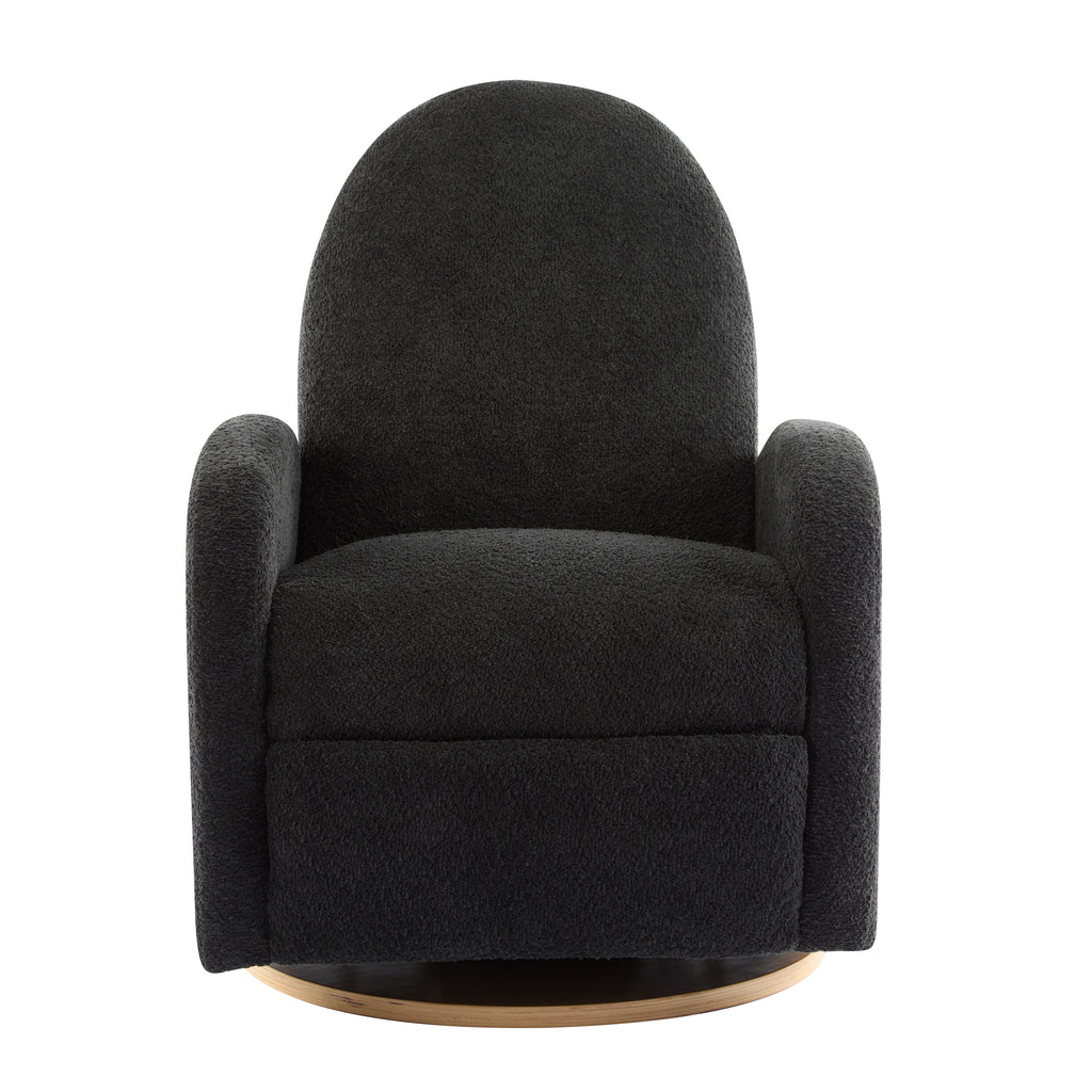 360 Swivel and Glider Recliner Chair - Black