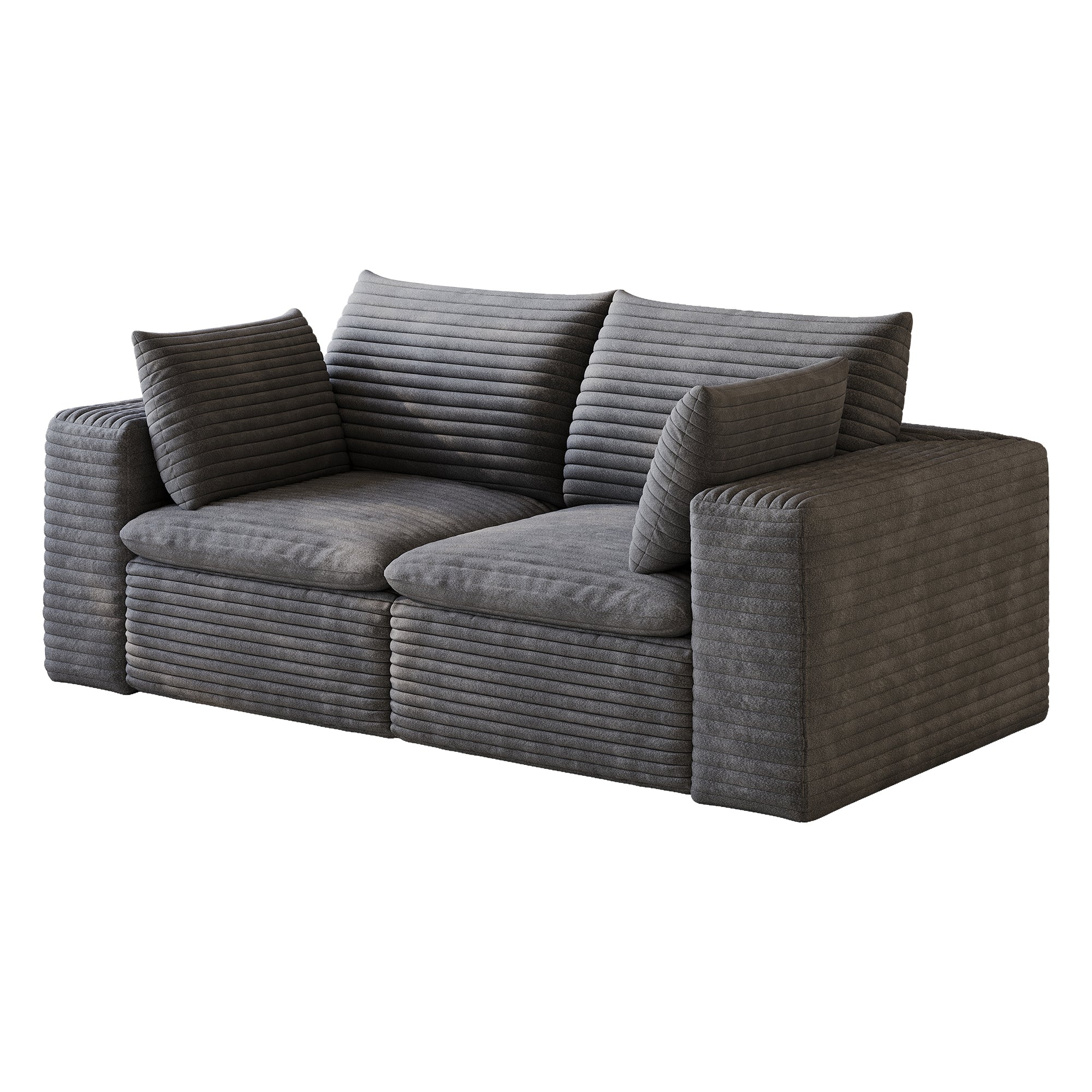 71" Cloud Sofa - Corduroy Fabric, Deep Seat Couch