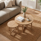 Set of 2 Round Nesting Coffee Tables