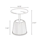 Anderson Metal Top Upholstered End Table