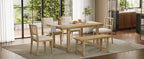 Trexm 6-Piece Farmhouse Dining Set for 6