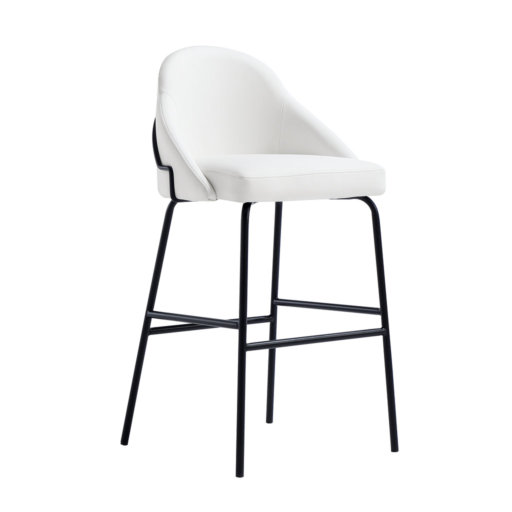 Gracie Metal Upholstered Barstool