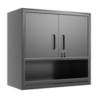 Metal Wall-Mounted Tool Storage Cabinet with Locking Door