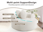 Round Sofa Bed with Memory Foam Sectional Couches for Living Room