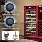 69 Bottles Wood Wine Refrigerator Cabinet