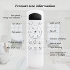 52 Inch Modern Ceiling Fan With 3 Color Dimmable LED Light