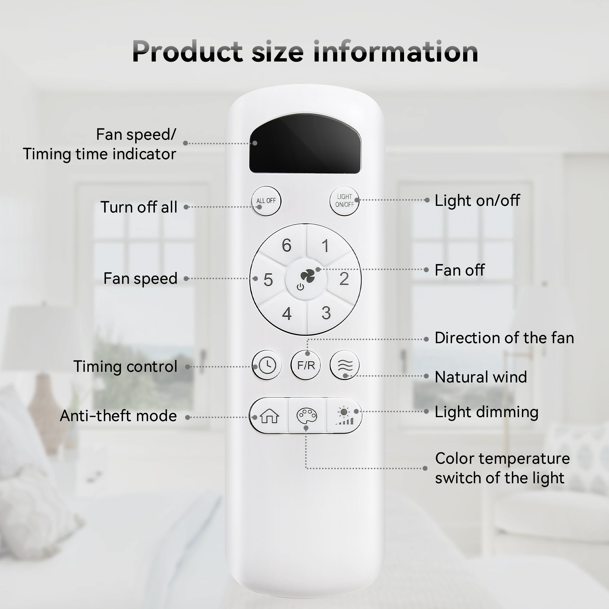 52 Inch Modern Ceiling Fan With 3 Color Dimmable LED Light