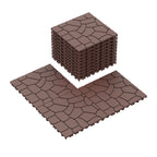 12" Stone Texture Patio Deck Tiles