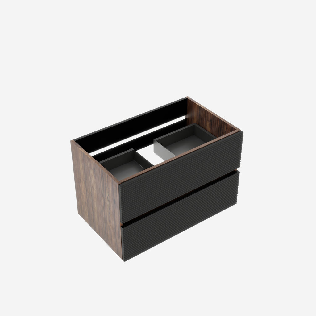 Grace 30-Inch Wall-Mounted Bathroom Vanity with Double Soft-Close Drawers, Oak