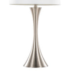 29" Contemporary Metal Table Lamp in Brushed Nickel