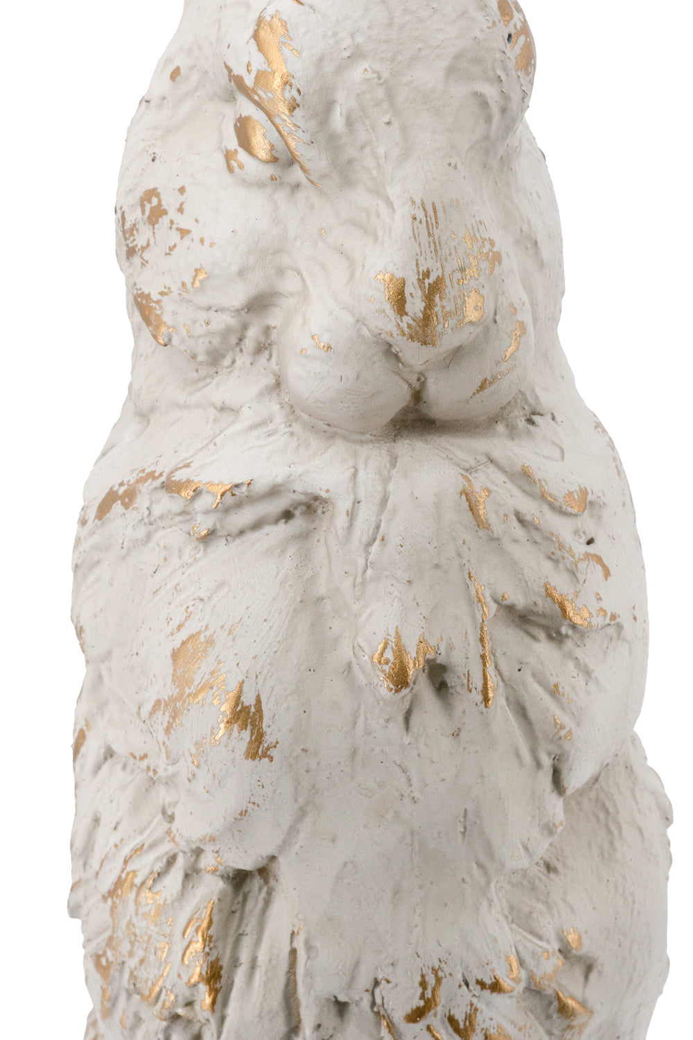 Large Magnesium Sitting Rabbit Figurine with Antique Finish