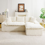 White Turtle Velvet Versatile Sofa