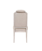 Wynsor Fabric & Antique Champagne Finish Side Chair (Set of 2)