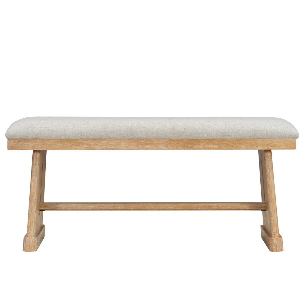 TREXM 6-Piece Rustic Farmhouse Dining Table Set
