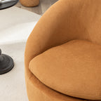 Winnie Modern Teddy Fabric Barrel Chair, 360° Swivel