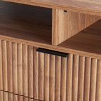 Dumbo 63" Fluted TV Stand in Golden