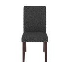 Upholstery Dining Chair Set of 2 in Grey and Brown