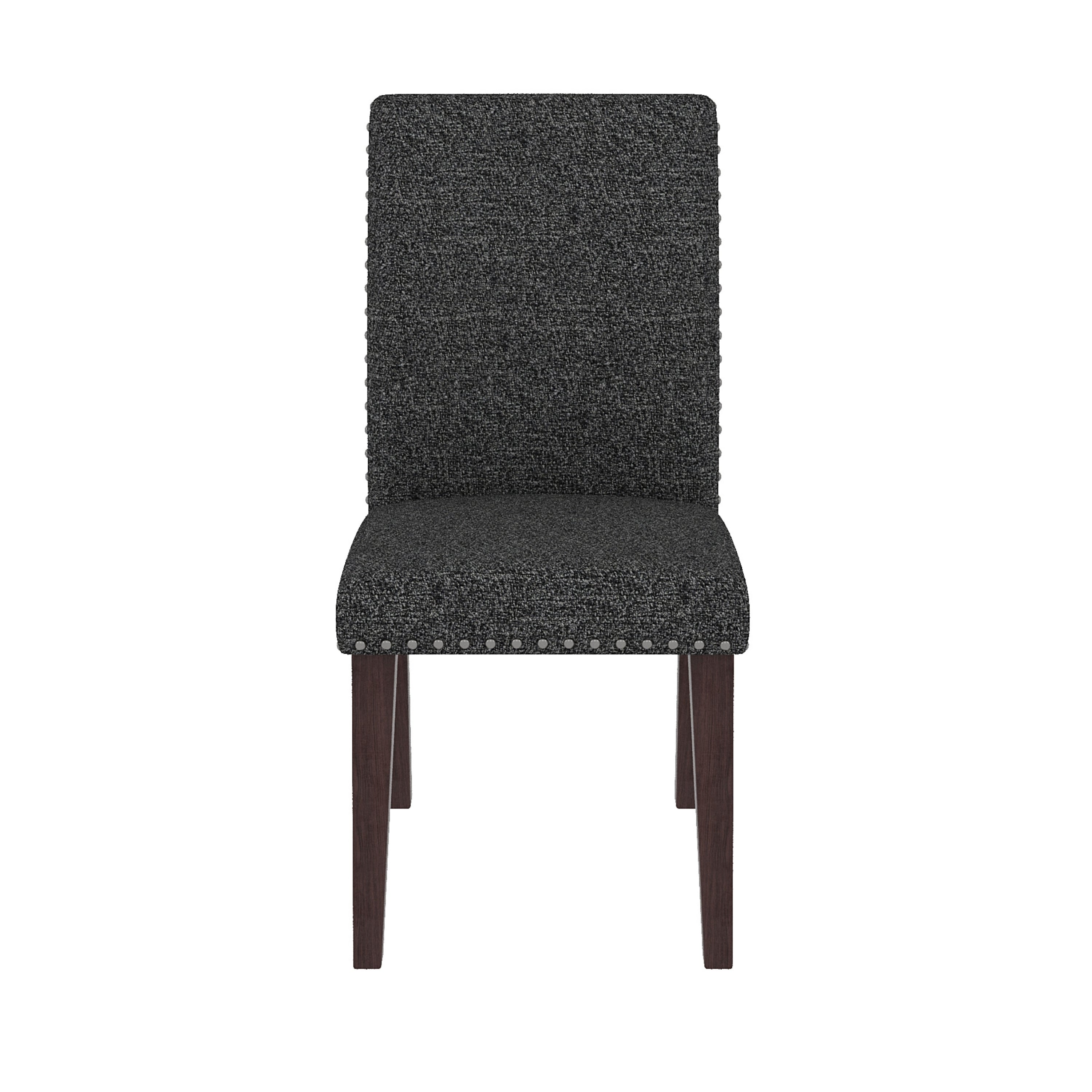 Upholstery Dining Chair Set of 2 in Grey and Brown