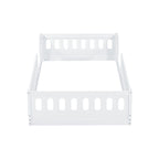 Wood Twin Size Platform Bed with Guardrail