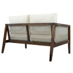 Outdoor 4-Piece Sofa Set with Acacia Wood Frame