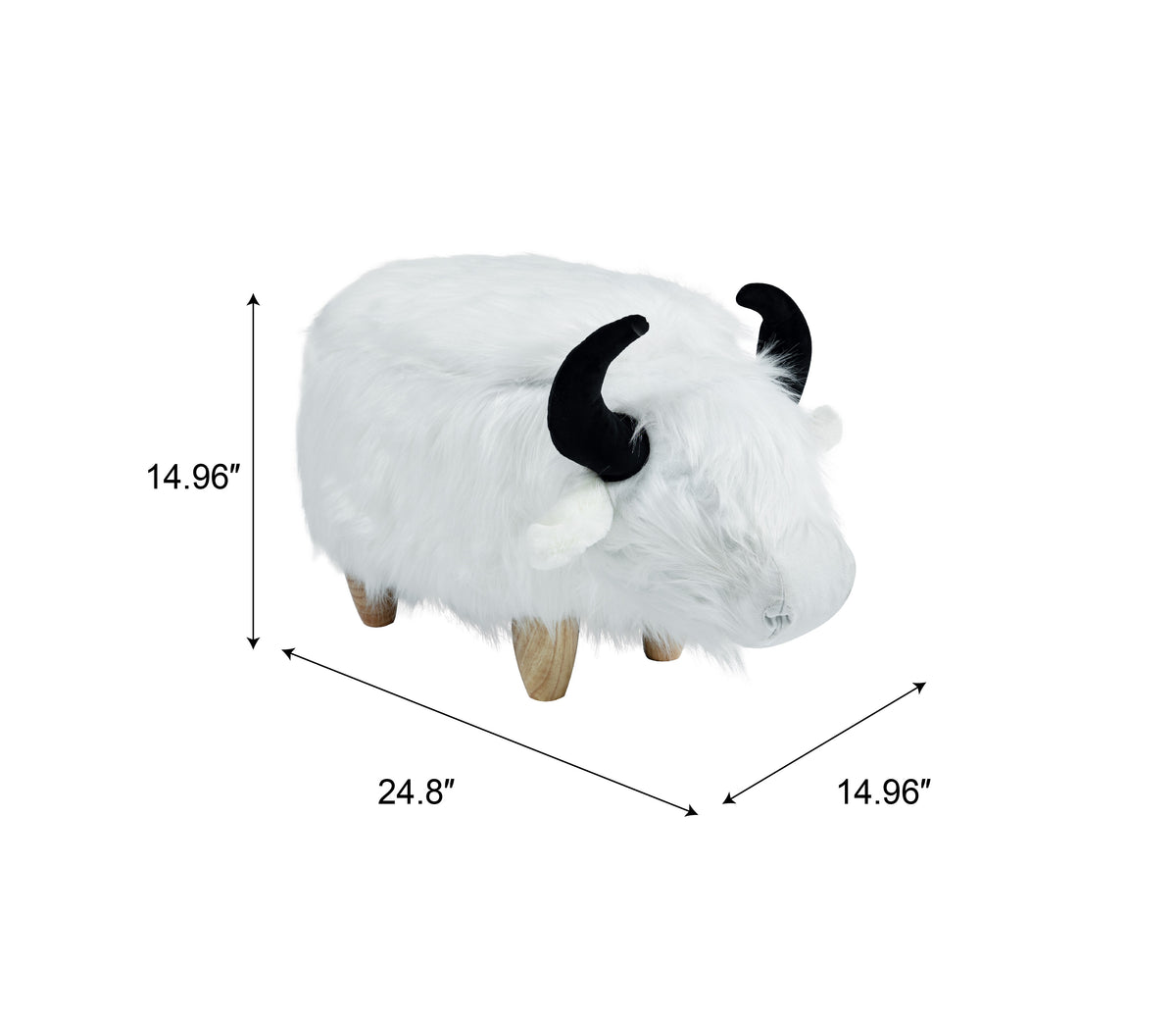 Harry the Buffalo Cow Storage Ottoman-