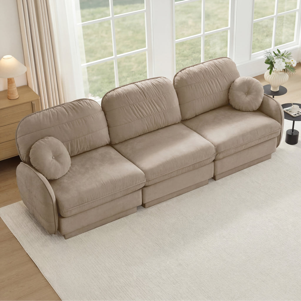 105" Chenille Cloud 3-Seater Sofa