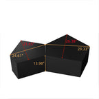 Irregular Pentagon Nesting Coffee Table Set - Black, Set of 2