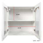 Wall Cabinet with Arched Glass Doors