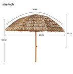 8' Thatch Patio Tiki Umbrella