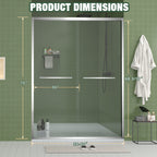 Aluminum Frame Double Sliding Shower Door