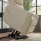 Faux Leather Power Lift Chair in Bentley Oyster