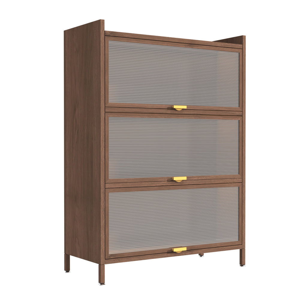 44" Tall Metal 3 Flip Doors Cabinet