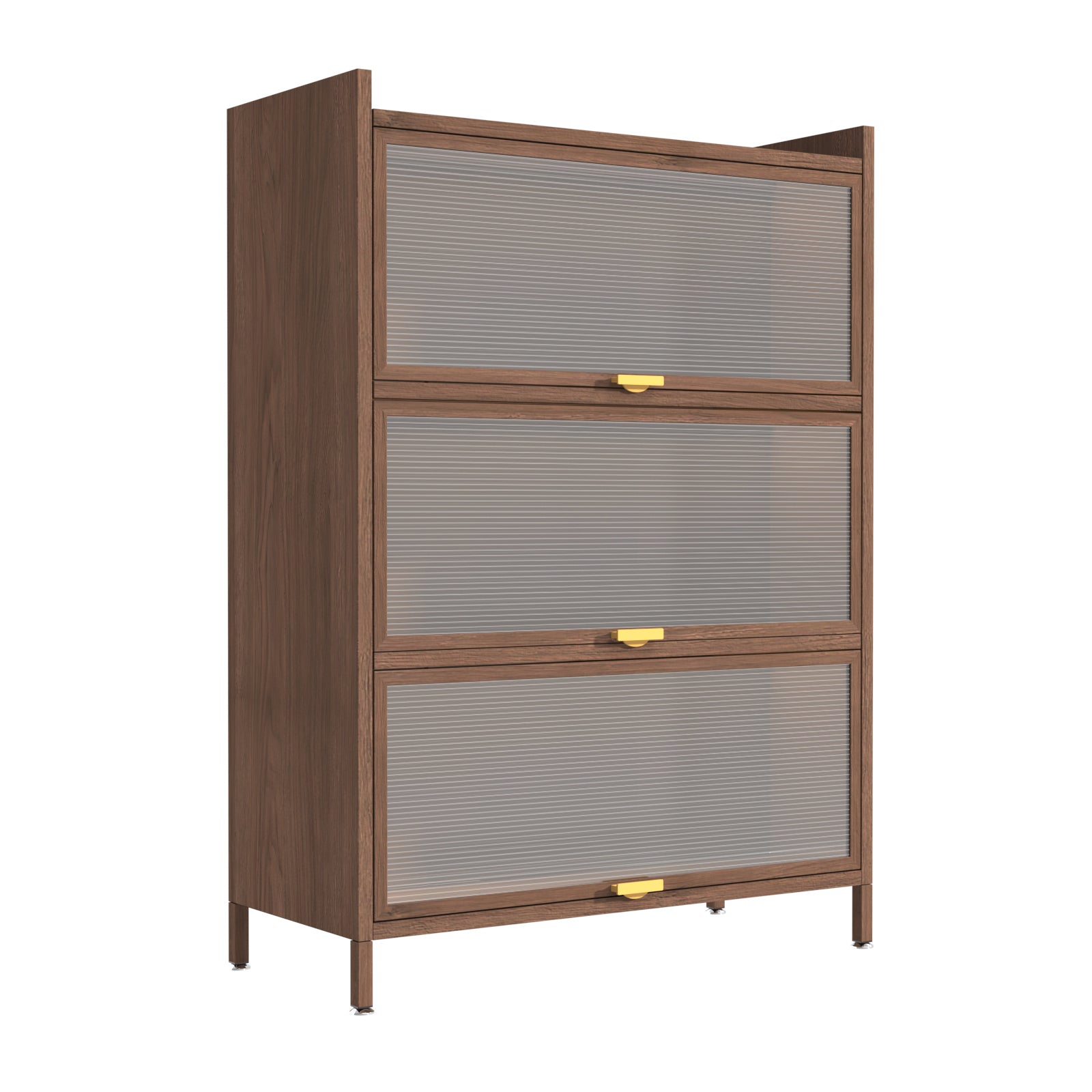 44" Tall Metal 3 Flip Doors Cabinet