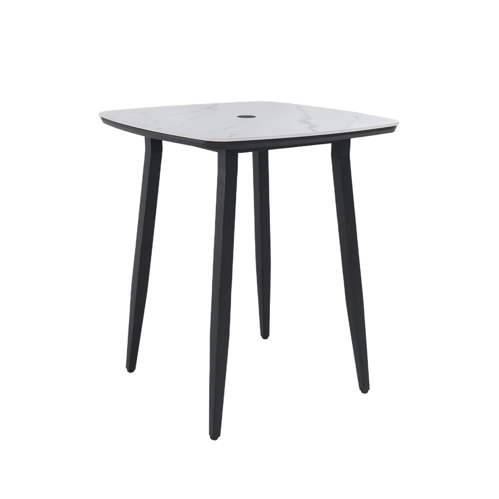 Modern 35.4'' Rounded Square Outdoor Bar Table